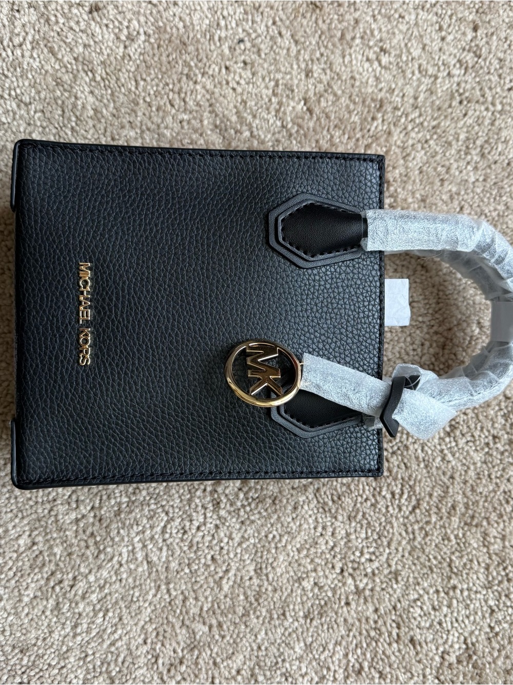 Michael Kors Black Leather Mercer Crossbody